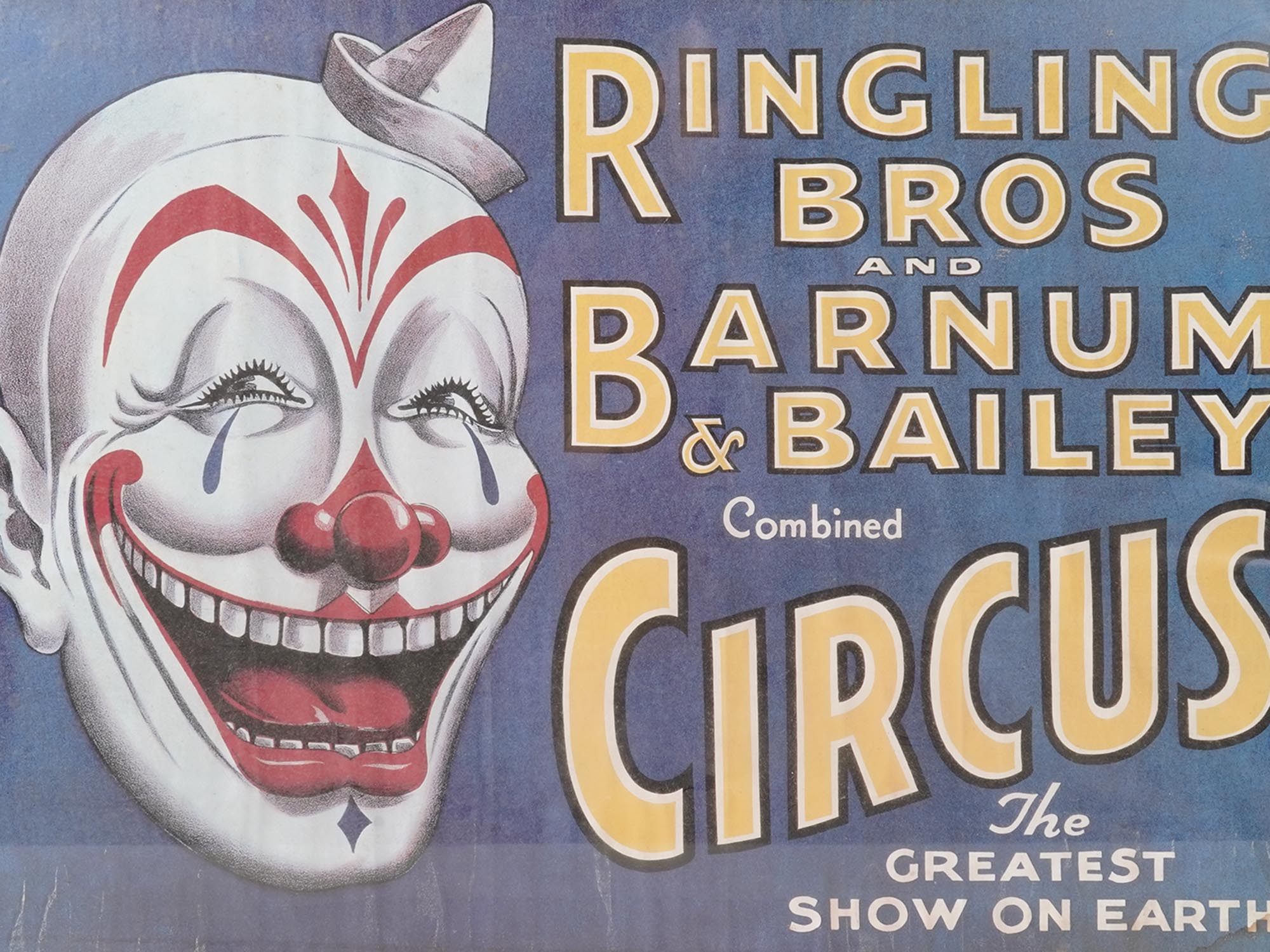 VINTAGE MID CENTURY RINGLING BROS CIRCUS POSTER PIC-1